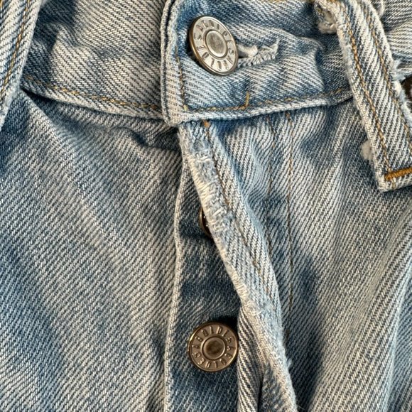 Agolde Jeans Womens Size 26 (26 x 26) Riley High Rise Straight Crop Light Denim - Picture 4 of 11